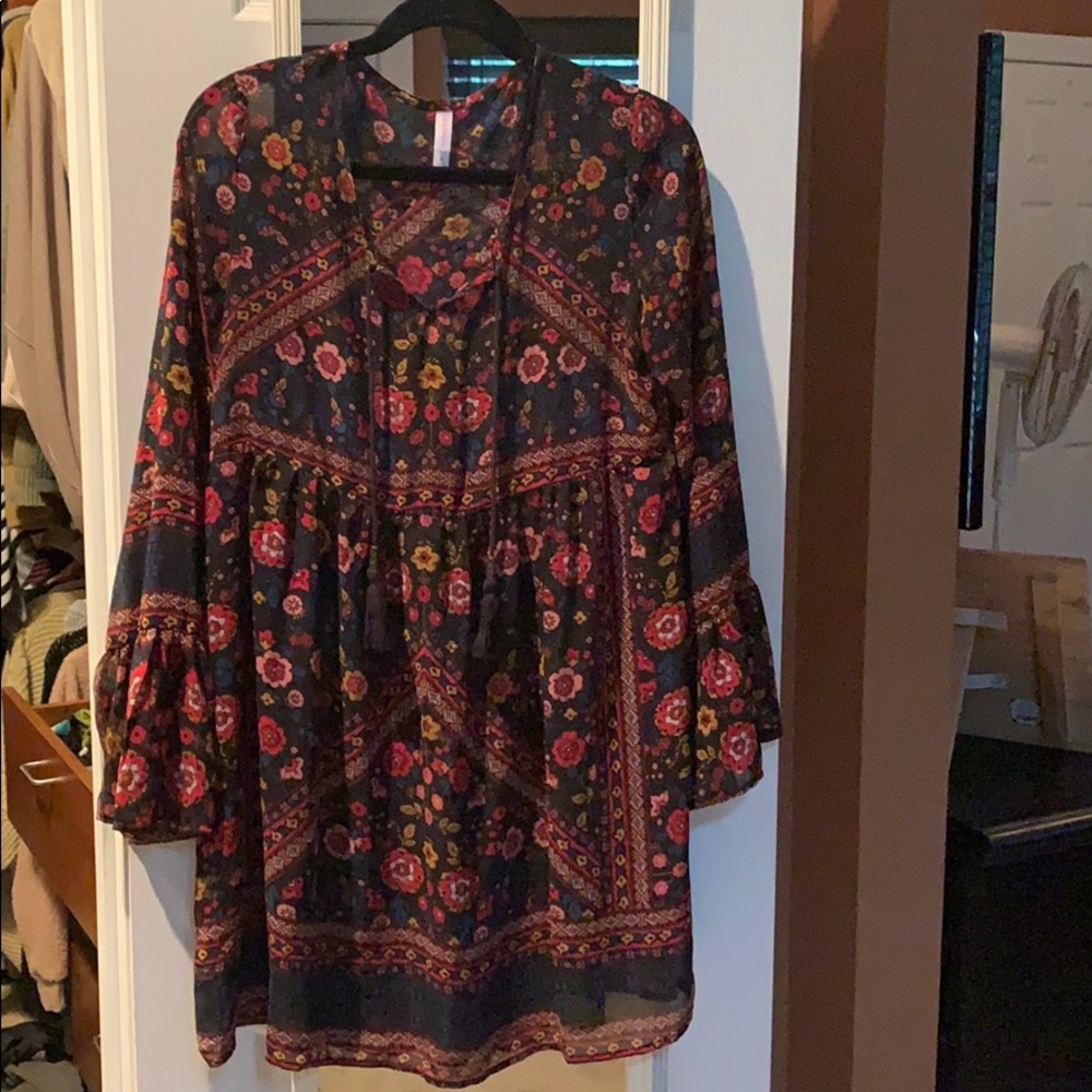 Xhiliration Fall colors dress